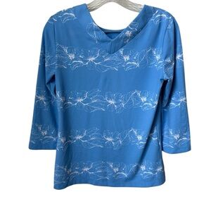 J. McLaughlin Catalina Stretchy 3/4 Sleeve Top Size XS